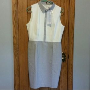 NWT Paper Dolls bodycon grey/white dress